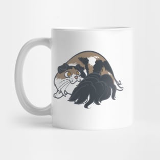 All Curled Up--Longhaired Scottish Fold Style Mug